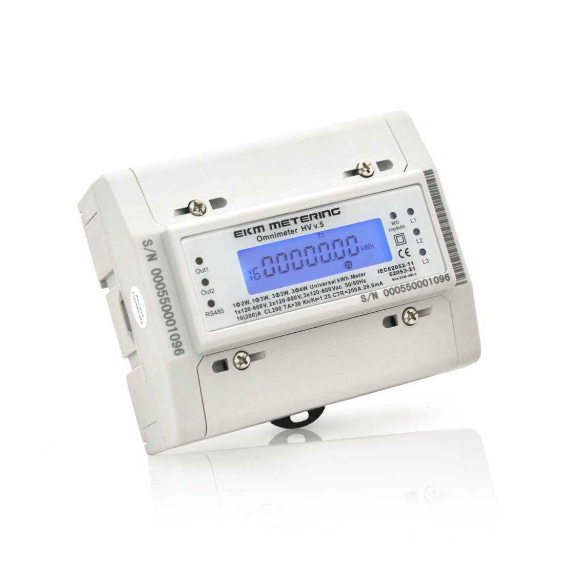 EKM Omnimeter HV v.5 – Universal Single and Three Phase up to 480V, Pulse Counting, Relay Controlling, Universal Smart Electric Meter - EKM Metering Inc.