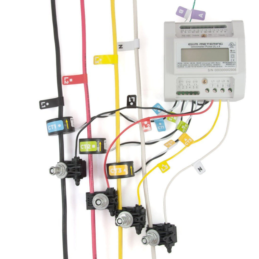 EKM meter setup for 220V circuits